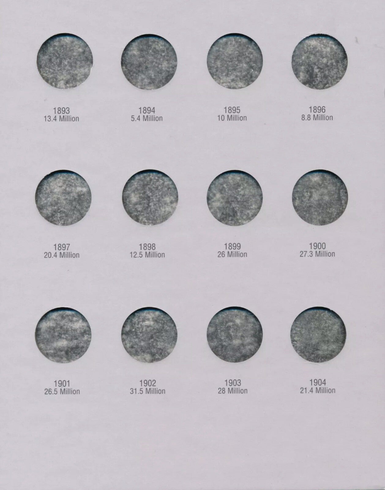 H.E. HARRIS 2677 Coin Folder Liberty Head V Nickel 5 cent 1883-1912 Album/Book