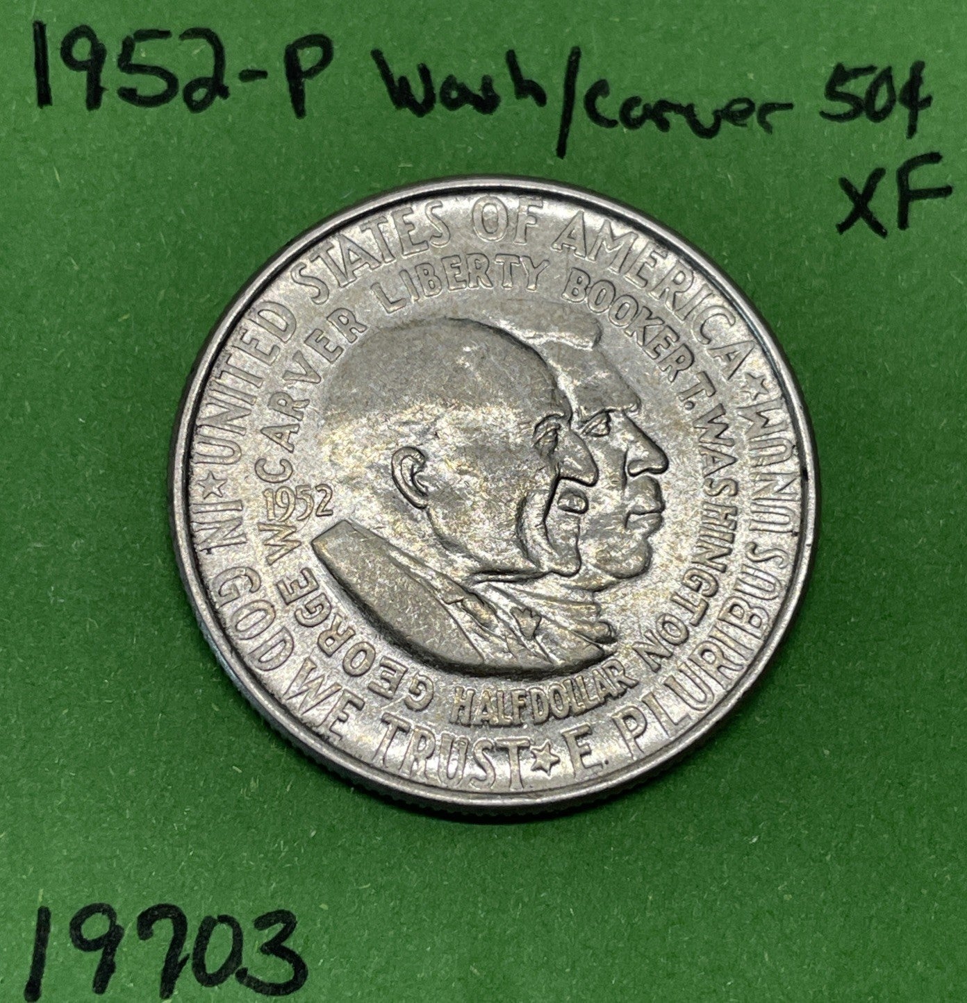 1952-P Washington-Carver Classic Commemorative Half Dollar Xf Extra Fine