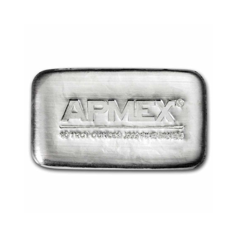 APMEX 10 oz Cast-Poured Silver Bar
