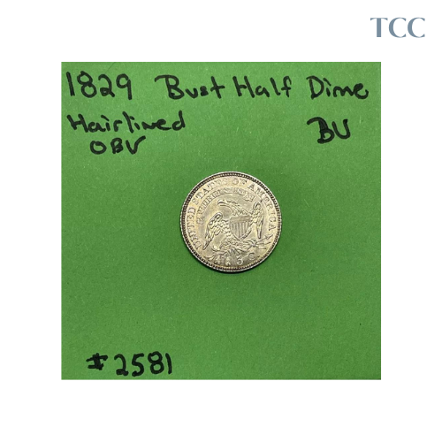 1829 Capped Bust Half Dime H10c