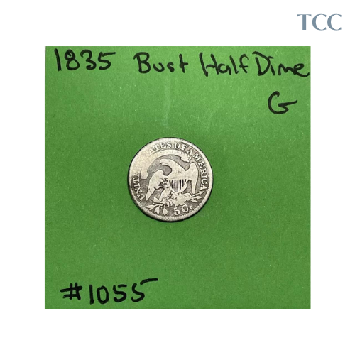 1835 Capped Bust Half Dime Silver