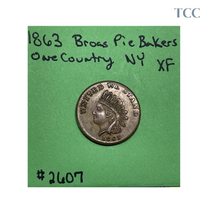 1863 U.S. Civil War Token "Broas Pie Baker" Our Country