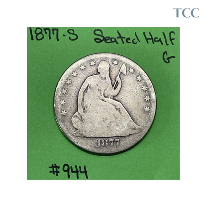 1877-S Seated Liberty Half Dollar Good (G)