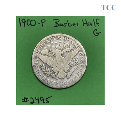 1900 P Barber Half Dollar 90% Silver