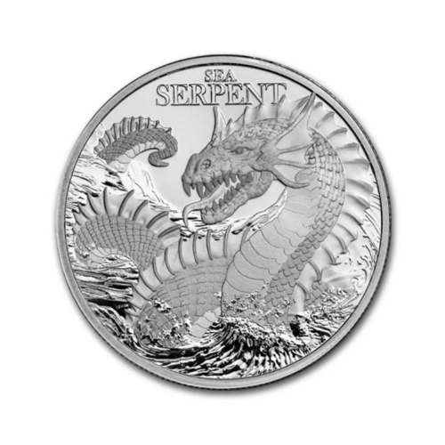 2024 Niue 1 oz Silver Mythical Creatures Sea Serpent BU In Capsule