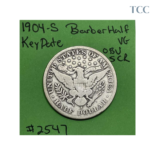 1904-S Silver Barber Half Dollar