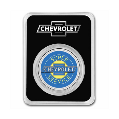 Chevrolet Service Neon Sign 1 oz Colorized Silver (in TEP)