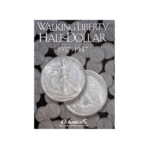 HE Harris Walking Liberty Half Dollar #2 Folder 1937-1947