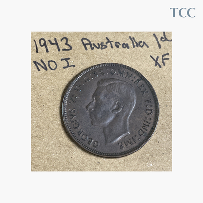 1943 No I Australia One 1 Penny George VI