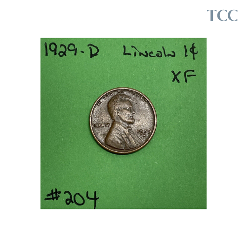 1929-D Lincoln Wheat Cent Extra Fine (XF)