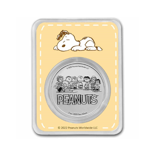 Peanuts® Welcome Baby Boy 1 oz Colorized Silver