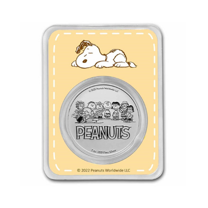 Peanuts® Welcome Baby Boy 1 oz Colorized Silver