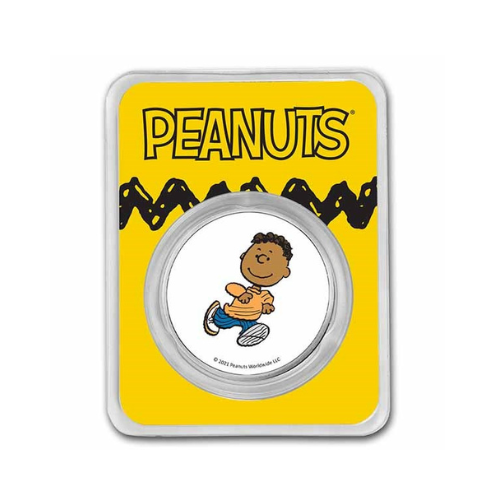 Peanuts® Franklin 1 oz Colorized Silver Round in TEP