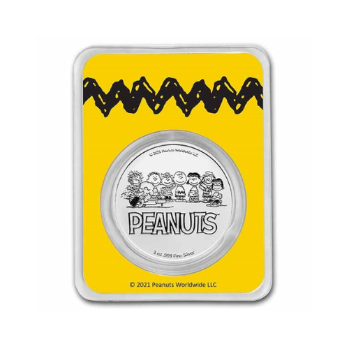 Peanuts® Schroeder 1 oz Colorized Silver Round in TEP