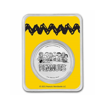 Peanuts® Schroeder 1 oz Colorized Silver Round in TEP