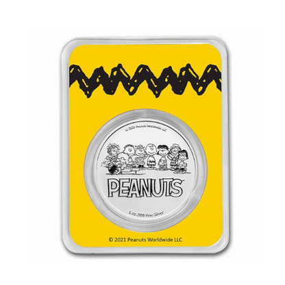 Peanuts® Charlie Brown Builds a Sandcastle 1 oz Colorized Silver