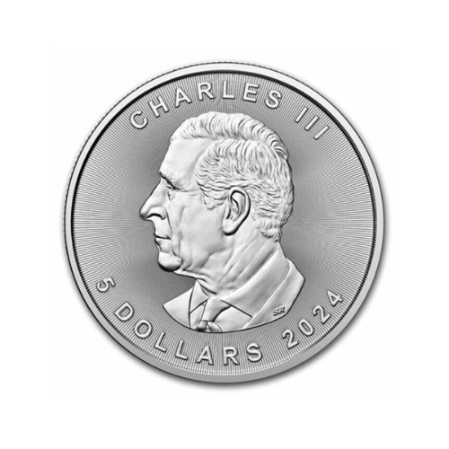 2024 1 oz Canada Silver Maple Leaf $5 Coin BU