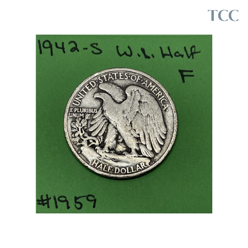 1942 S Walking Liberty Half Dollar 90% Silver