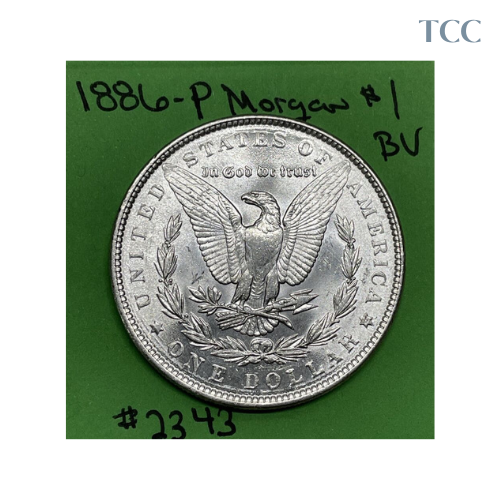 1886 P Morgan Silver Dollar BU