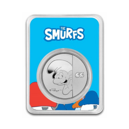 2023 $2 Niue Smurfs 1 oz .999 Fine Silver $2 Coin 65th Anniversary In TEP