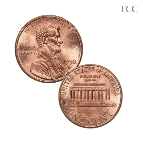 1998 D Lincoln Cent BU Brilliant Uncirculated