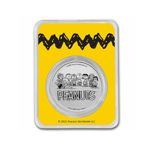 Peanuts® Charlie Brown Happy Birthday 1 oz Colorized Silver