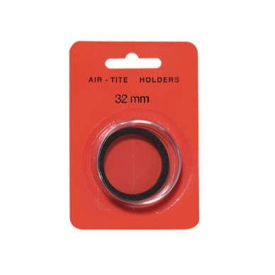 Black Ring Air Tite 32mm Coin Capsule