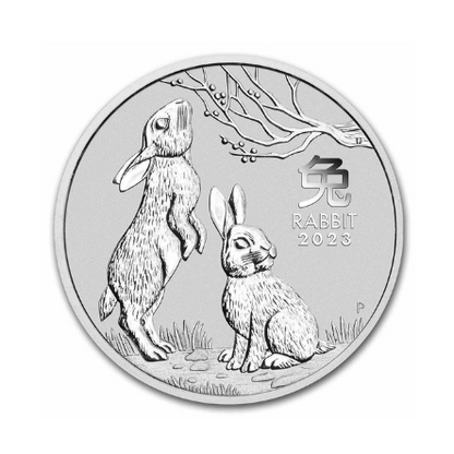 2023 Australia 1 oz Silver Lunar Rabbit BU (Series III)