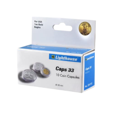 33mm - Coin Capsules (pack of 10)