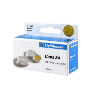 34mm - Coin Capsules (pack of 10)