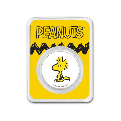 Peanuts® Woodstock 1 oz Colorized Silver Round