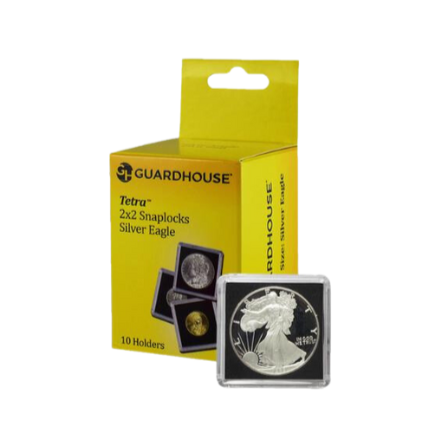 Guardhouse American Silver Eagle 2x2 Tetra Snaplock Coin Holders