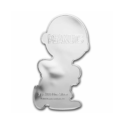 Peanuts® Colorized Charlie Brown Shaped 1 oz Silver