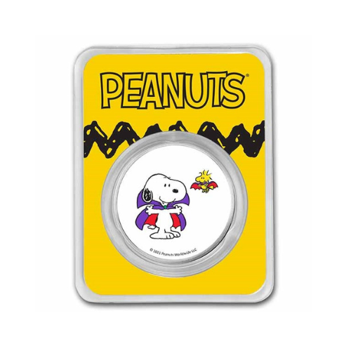 Peanuts® Snoopy, Woodstock Vampire Costumes 1 oz Colorized Silver