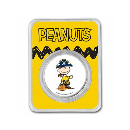 Peanuts® Charlie Brown in Pirate Costume 1 oz Colorized Silver