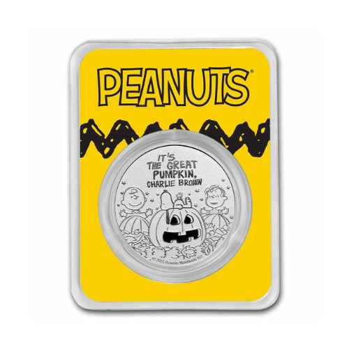 Peanuts® Great Pumpkin 55th Anniversary 1 oz Silver in TEP