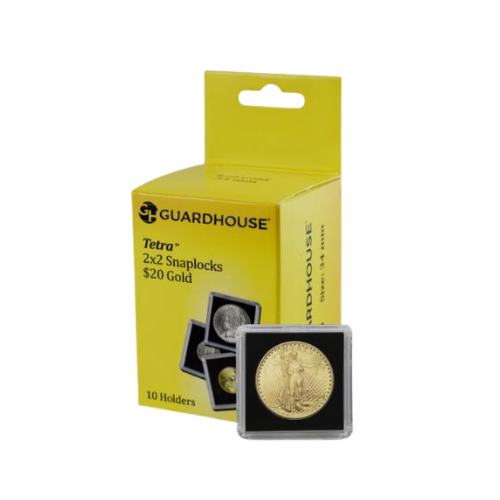 Guardhouse 20 Dollar Gold 2x2 Tetra Snaplock Coin Holders