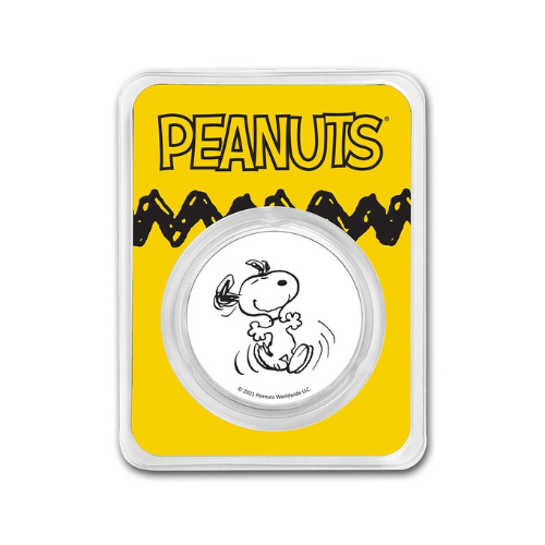 Peanuts® Snoopy 1 oz Colorized Silver Round