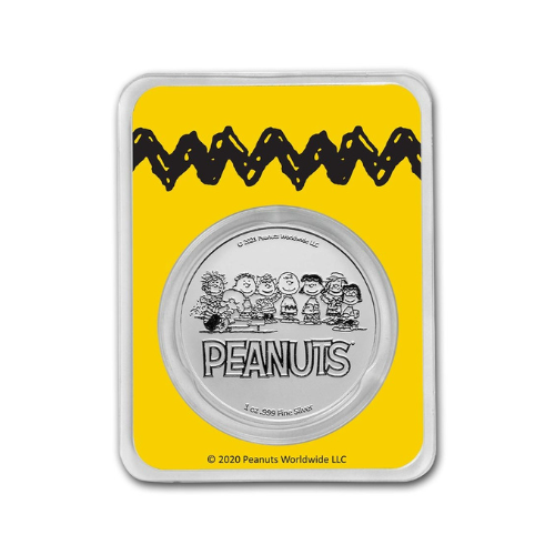 Peanuts® Snoopy 1 oz Colorized Silver Round