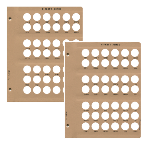Dansco Liberty Dimes 1892 - 1916 Album
