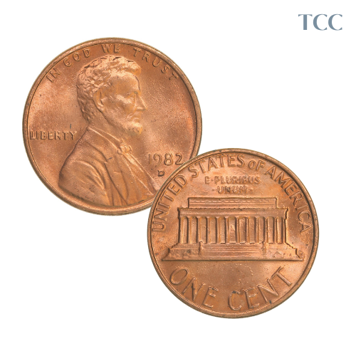 1982 D Lincoln Cent Lg Date BU Zinc