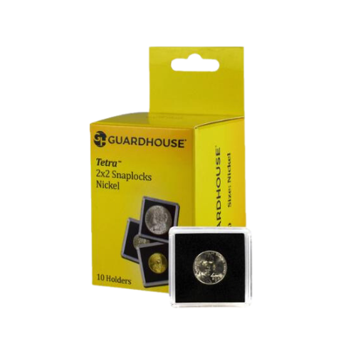 Guardhouse Nickel Gold 2x2 Tetra Snaplock Coin Holder