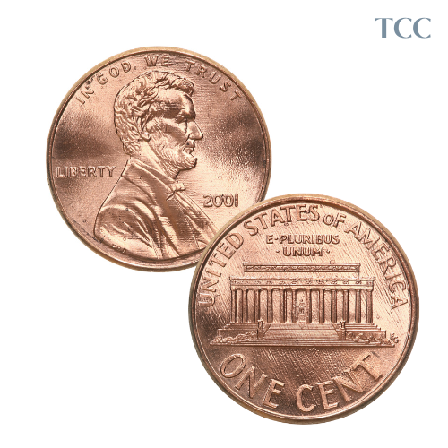 2001 P Lincoln Cent BU Brilliant Uncirculated