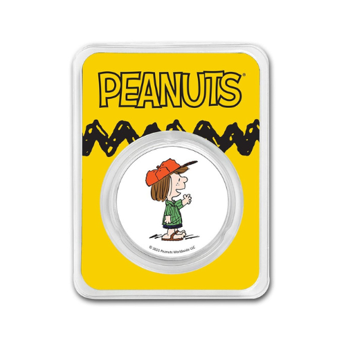 Peanuts® Peppermint Patty 1 oz Colorized Silver Round