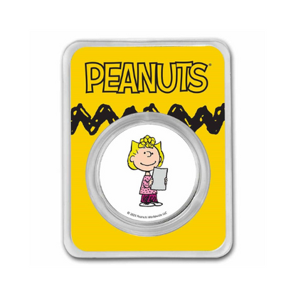 Peanuts® Sally Brown 1 oz Colorized Silver Round