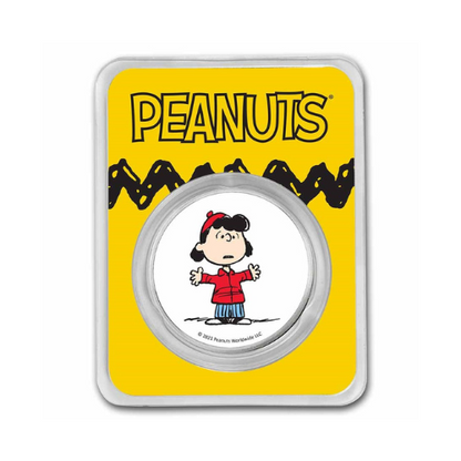 Peanuts® Lucy Van Pelt 1 oz Colorized Silver Round