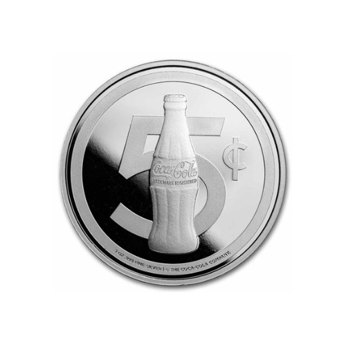 Coca-Cola® 5 cent Bottle 1 oz Silver Struck Round