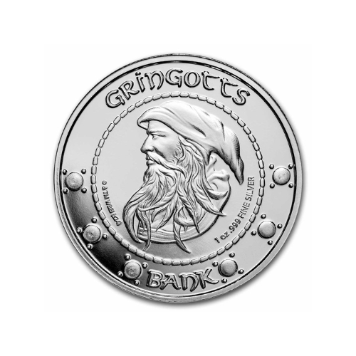 Harry Potter 1 oz Silver Currency: Gringotts Sickle Round