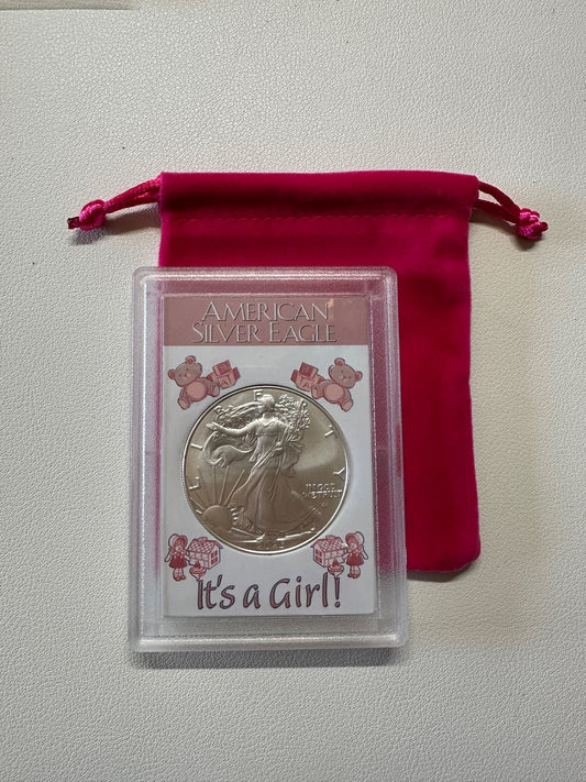 2025 It's A Girl American Silver Eagle Gift Set