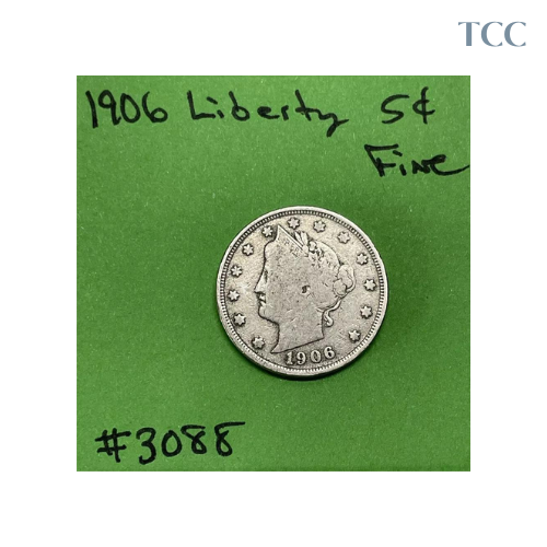 1906 Liberty Head V Nickel 5 Cent Piece Fine